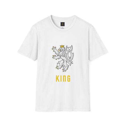 King Graphic T-Shirt, Unisex Softstyle Tee, Casual Wear, Gift for Him, Birthday, Men's Fashion, Graphic Tee, King Design
